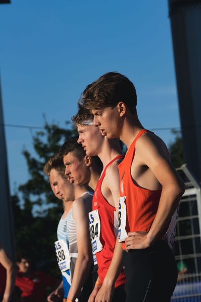 Rodion Beimler (LC Cottbus) beim 1500m Start am 16.07.2022 waehrend den deutschen Leichtathletik-Jugendmeisterschaften 2022 in Ulm