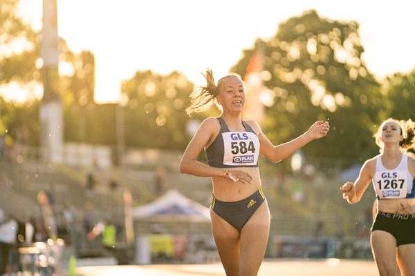 Carolin Hinrichs (VfL Loeningen) am 16.07.2022 waehrend den deutschen Leichtathletik-Jugendmeisterschaften 2022 in Ulm