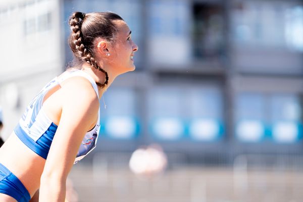 Pia Messing (TV Gladbeck 1912) im Speerwurf am 17.07.2022 waehrend den deutschen Leichtathletik-Jugendmeisterschaften 2022 in Ulm