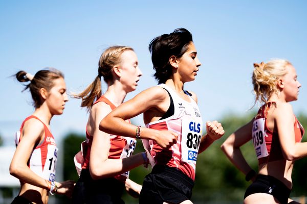 Sofia Benfares (LC Rehlingen) am 17.07.2022 waehrend den deutschen Leichtathletik-Jugendmeisterschaften 2022 in Ulm