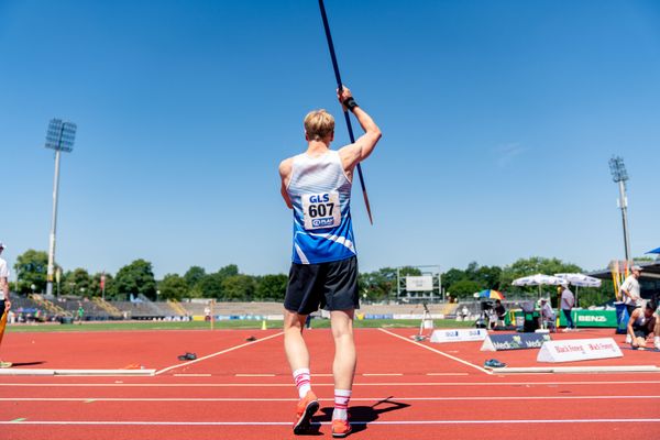 Bennett Pauli (VfL Stade) beim Speerwurf am 17.07.2022 waehrend den deutschen Leichtathletik-Jugendmeisterschaften 2022 in Ulm