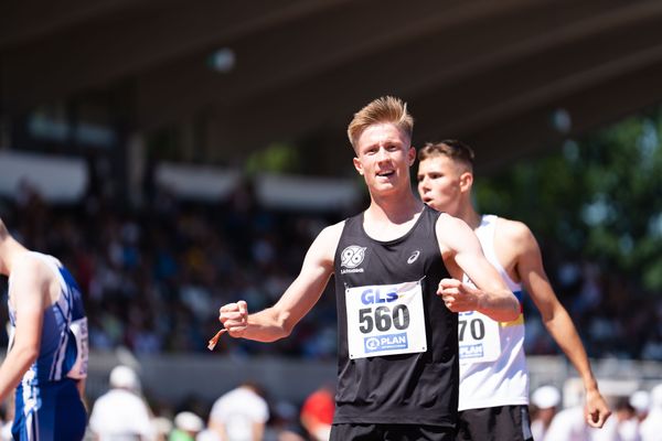 Bjarne Bernstein (Hannover 96) gewinnt Bronze ueber 3000m am 17.07.2022 waehrend den deutschen Leichtathletik-Jugendmeisterschaften 2022 in Ulm