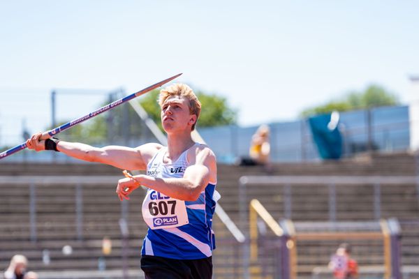 Bennett Pauli (VfL Stade) am 17.07.2022 waehrend den deutschen Leichtathletik-Jugendmeisterschaften 2022 in Ulm