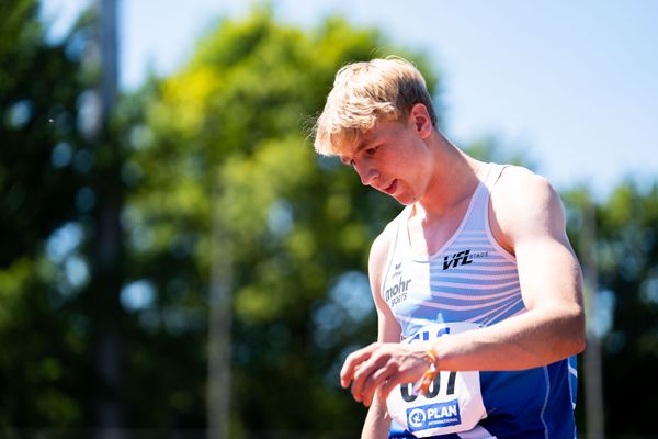 Bennett Pauli (VfL Stade) am 17.07.2022 waehrend den deutschen Leichtathletik-Jugendmeisterschaften 2022 in Ulm