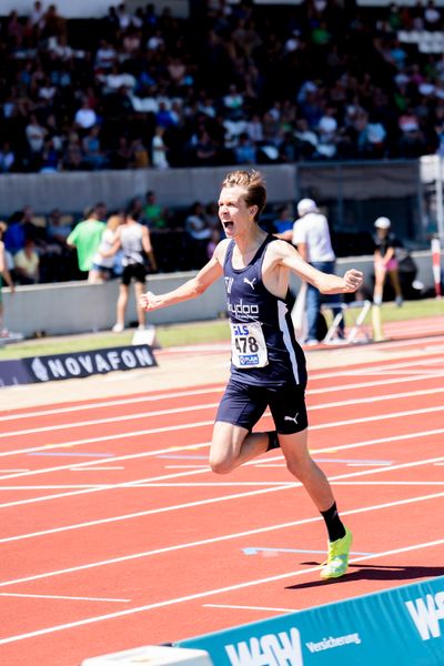 Tom Stoeber (TV Wetzlar) am 17.07.2022 waehrend den deutschen Leichtathletik-Jugendmeisterschaften 2022 in Ulm