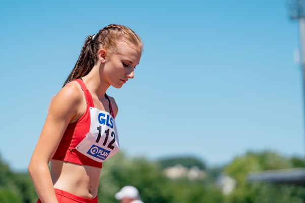 Jasmin Kuehnast (SC Potsdam) am 17.07.2022 waehrend den deutschen Leichtathletik-Jugendmeisterschaften 2022 in Ulm