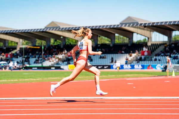 Charline Rost (Sportclub Magdeburg) am 17.07.2022 waehrend den deutschen Leichtathletik-Jugendmeisterschaften 2022 in Ulm