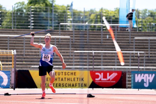 Bennett Pauli (VfL Stade) am 17.07.2022 waehrend den deutschen Leichtathletik-Jugendmeisterschaften 2022 in Ulm