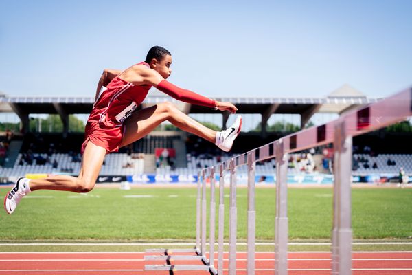 Manuel Mordi (Hamburger SV) am 17.07.2022 waehrend den deutschen Leichtathletik-Jugendmeisterschaften 2022 in Ulm