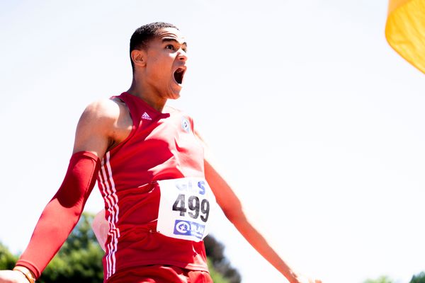 Manuel Mordi (Hamburger SV) am 17.07.2022 waehrend den deutschen Leichtathletik-Jugendmeisterschaften 2022 in Ulm