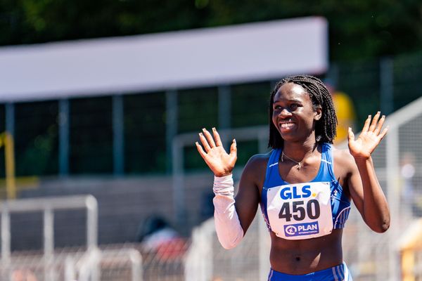 Hawa Jalloh (Wiesbadener LV) am 17.07.2022 waehrend den deutschen Leichtathletik-Jugendmeisterschaften 2022 in Ulm