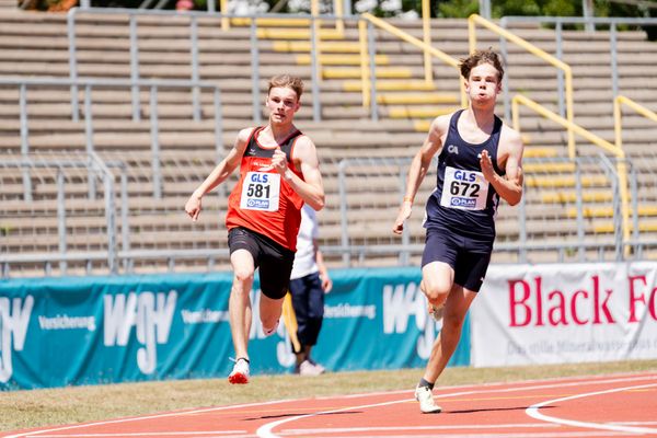 Torben Lillie (VfL Lingen), Noah Mueller (Cologne Athletics) am 17.07.2022 waehrend den deutschen Leichtathletik-Jugendmeisterschaften 2022 in Ulm