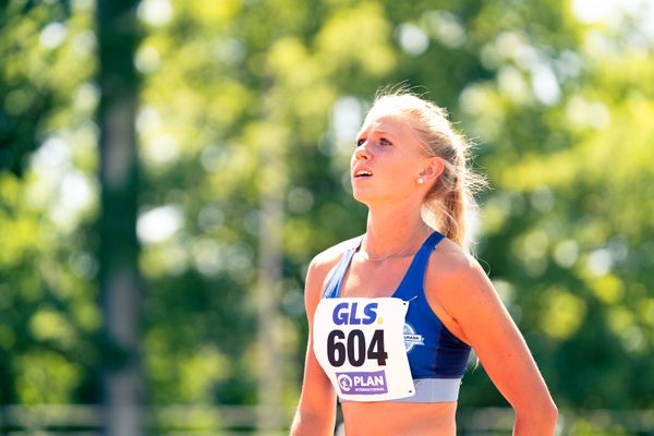 Veronique Quednau (Rukeli Trollmann e. V.) beim Speerwurf am 17.07.2022 waehrend den deutschen Leichtathletik-Jugendmeisterschaften 2022 in Ulm