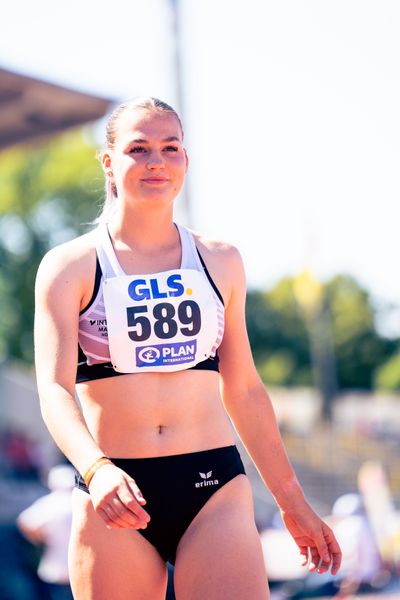 Rieke Emmrich (LC Nordhorn) am 17.07.2022 waehrend den deutschen Leichtathletik-Jugendmeisterschaften 2022 in Ulm