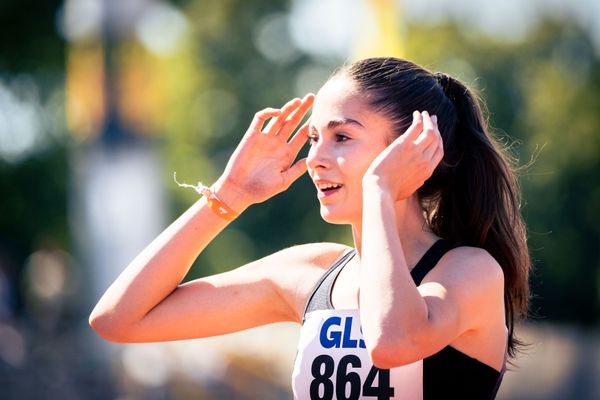 Lilly Heilmann (SC DHfK Leipzig e.V.) im 200m Finale am 17.07.2022 waehrend den deutschen Leichtathletik-Jugendmeisterschaften 2022 in Ulm