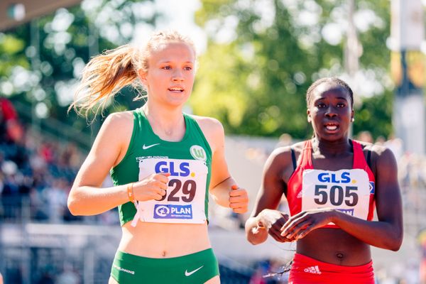 Nele Jaworski (VfL Wolfsburg) im 200m Finale am 17.07.2022 waehrend den deutschen Leichtathletik-Jugendmeisterschaften 2022 in Ulm