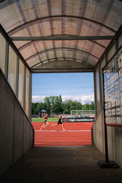 Samuel Blake (Eintracht Frankfurt e.V.), Sven Wagner (Koenigsteiner LV) am 06.08.2022 beim Lohrheide-Meeting im Lohrheidestadion in Bochum-Wattenscheid