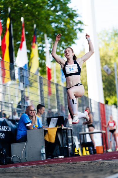 Sarah-Michelle Kudla (SCC Berlin) im Dreisprung am 06.08.2022 beim Lohrheide-Meeting im Lohrheidestadion in Bochum-Wattenscheid