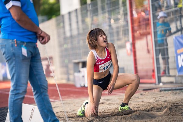 Mariko Morimoto (Japan) im Dreisprung am 06.08.2022 beim Lohrheide-Meeting im Lohrheidestadion in Bochum-Wattenscheid