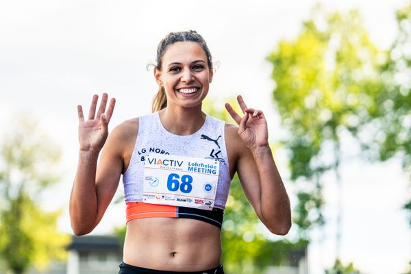 Caroline Joyeux (LG Nord Berlin) im Dreisprung am 06.08.2022 beim Lohrheide-Meeting im Lohrheidestadion in Bochum-Wattenscheid