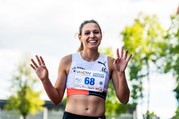 Caroline Joyeux (LG Nord Berlin) im Dreisprung am 06.08.2022 beim Lohrheide-Meeting im Lohrheidestadion in Bochum-Wattenscheid