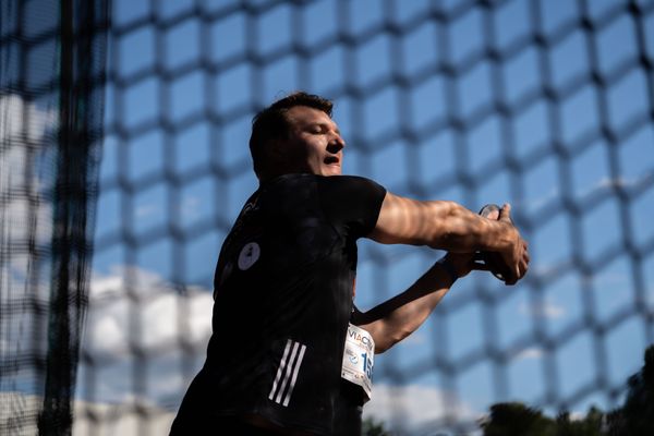 Torben Brandt (SCC Berlin) beim Diskuswurf am 06.08.2022 beim Lohrheide-Meeting im Lohrheidestadion in Bochum-Wattenscheid