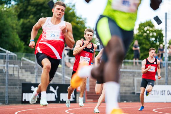 Fabian Dammermann (LG Osnabrueck) ueber 400m am 06.08.2022 beim Lohrheide-Meeting im Lohrheidestadion in Bochum-Wattenscheid