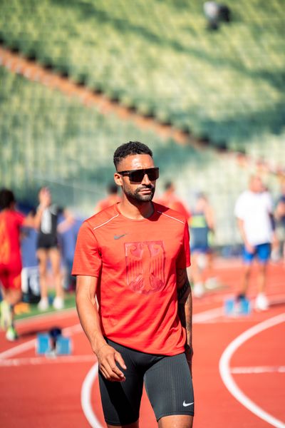 Training mit Patrick Schneider (GER) am 14.08.2022 bei den Leichtathletik-Europameisterschaften im Olympiapark in Muenchen