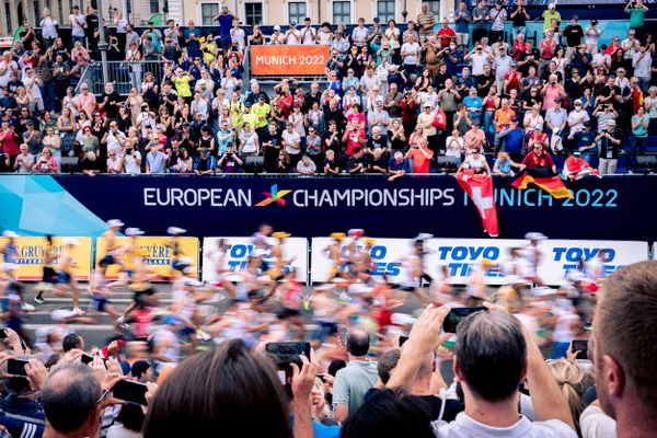 Start der Maenner; Marathon am 15.08.2022 bei den Leichtathletik-Europameisterschaften in Muenchen