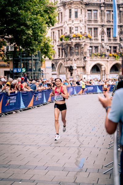 Karen Ehrenreich (DEN); Marathon am 15.08.2022 bei den Leichtathletik-Europameisterschaften in Muenchen