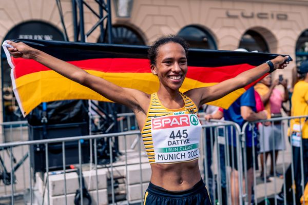 Miriam Dattke (GER); Marathon am 15.08.2022 bei den Leichtathletik-Europameisterschaften in Muenchen