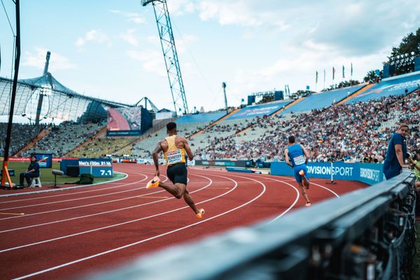 Patrick Schneider (GER) im 400m Vorlauf am 15.08.2022 bei den Leichtathletik-Europameisterschaften in Muenchen