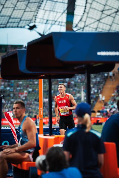 Simon Ehammer (SUI) am 15.08.2022 bei den Leichtathletik-Europameisterschaften in Muenchen