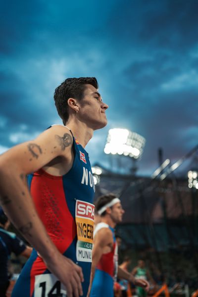 Jakob Ingebrigtsen (NOR) am 15.08.2022 bei den Leichtathletik-Europameisterschaften in Muenchen