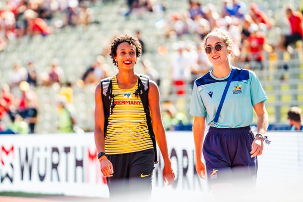 Malaika Mihambo (GER) am 16.08.2022 bei den Leichtathletik-Europameisterschaften in Muenchen