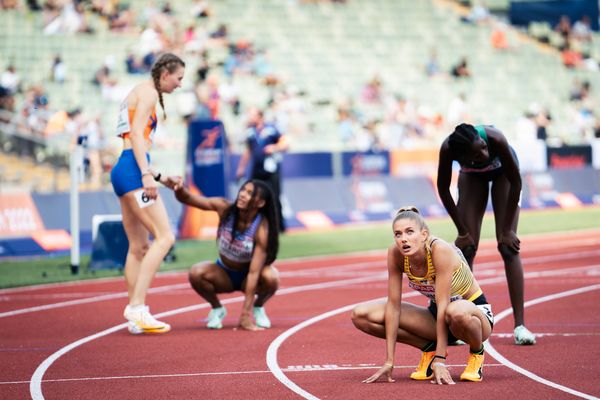 Alica Schmidt (GER) im 400m Halbfinale am 16.08.2022 bei den Leichtathletik-Europameisterschaften in Muenchen