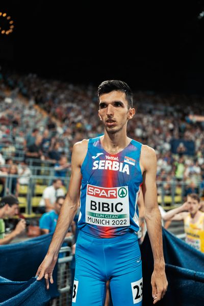 Elzan Bibic (SRB) im 5000m Finale am 16.08.2022 bei den Leichtathletik-Europameisterschaften in Muenchen