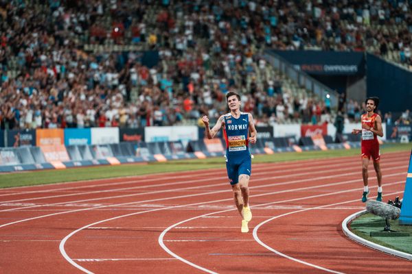 Jakob Ingebrigtsen (NOR) am 16.08.2022 bei den Leichtathletik-Europameisterschaften in Muenchen