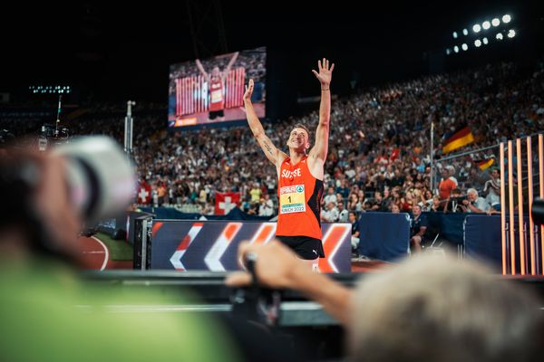 Simon Ehammer (SUI) am 16.08.2022 bei den Leichtathletik-Europameisterschaften in Muenchen