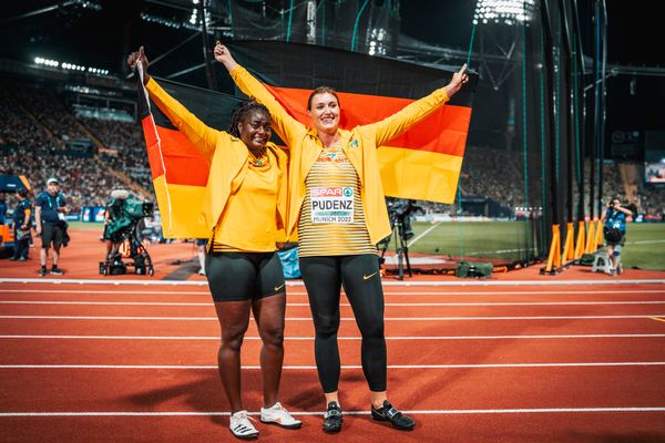 Claudine Vita (GER), Kristin Pudenz (GER) am 16.08.2022 bei den Leichtathletik-Europameisterschaften in Muenchen