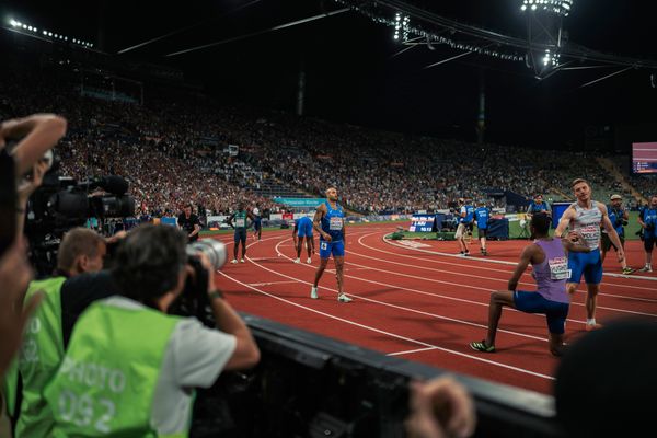 Lamont Marcell Jacobs (ITA) am 16.08.2022 bei den Leichtathletik-Europameisterschaften in Muenchen