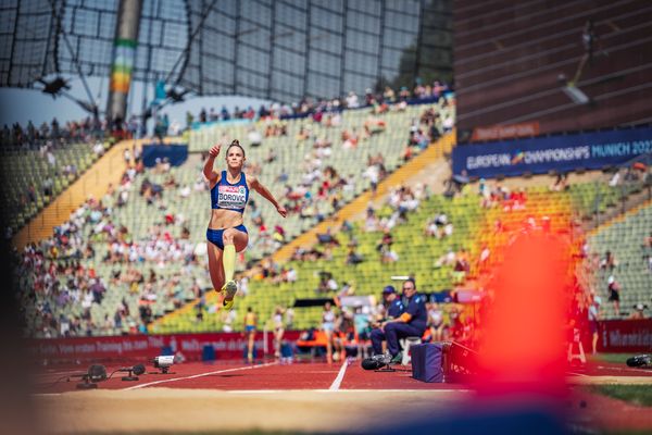 Paola Borovic (CRO) im Dreisprung am 17.08.2022 bei den Leichtathletik-Europameisterschaften in Muenchen