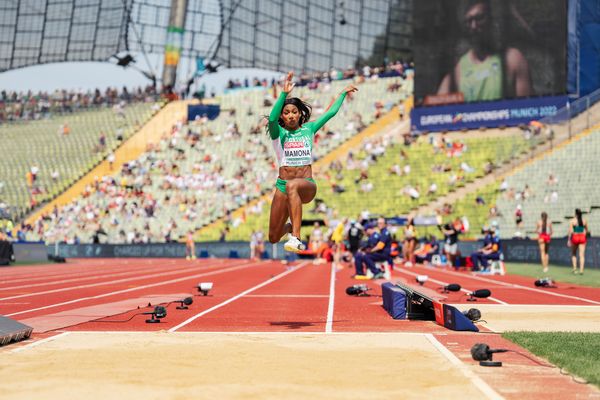 Patricia Mamona (POR) im Dreisprung am 17.08.2022 bei den Leichtathletik-Europameisterschaften in Muenchen