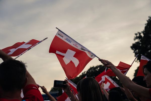 Impressionen von der Siegerehrung Frauen Diskus am 17.08.2022 bei den Leichtathletik-Europameisterschaften in Muenchen