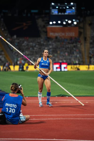 Aikaterini Stefanidi (GRE) am 17.08.2022 bei den Leichtathletik-Europameisterschaften in Muenchen