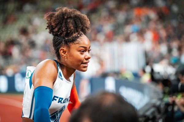 Marie-julie Bonnin (FRA) im Stabhochsprung Finale am 17.08.2022 bei den Leichtathletik-Europameisterschaften in Muenchen