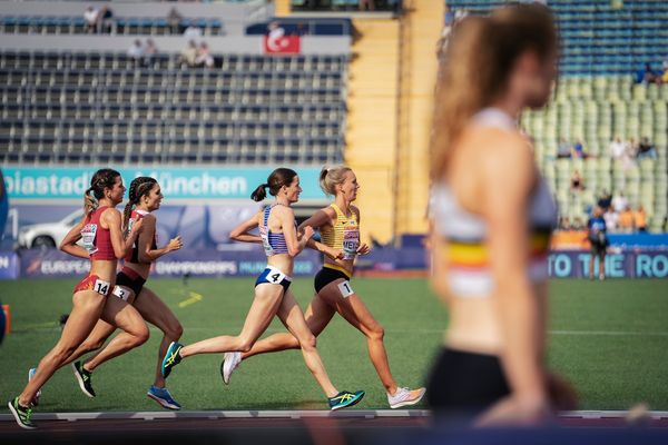 Lea Meyer (GER) im 3000m Hindernis Vorlauf am 18.08.2022 bei den Leichtathletik-Europameisterschaften in Muenchen