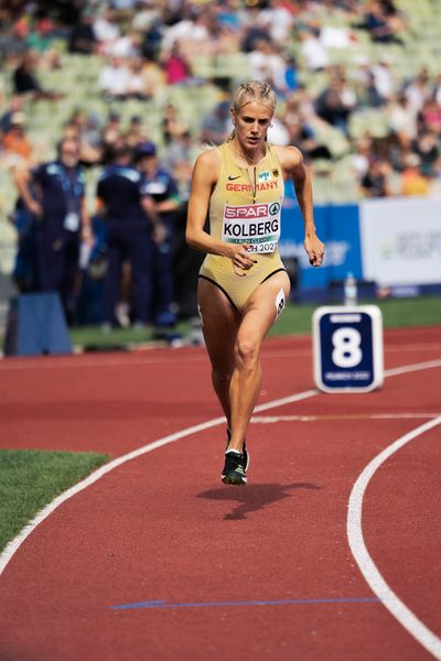 Majtie Kolberg (GER) im 800m Vorlauf am 18.08.2022 bei den Leichtathletik-Europameisterschaften in Muenchen