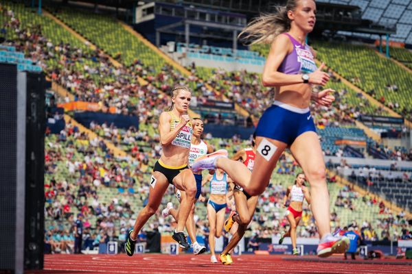 Tanja Spill (GER) am 18.08.2022 bei den Leichtathletik-Europameisterschaften in Muenchen