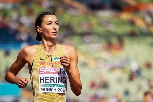 Christina Hering (GER) im 800m Vorlauf am 18.08.2022 bei den Leichtathletik-Europameisterschaften in Muenchen